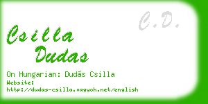 csilla dudas business card